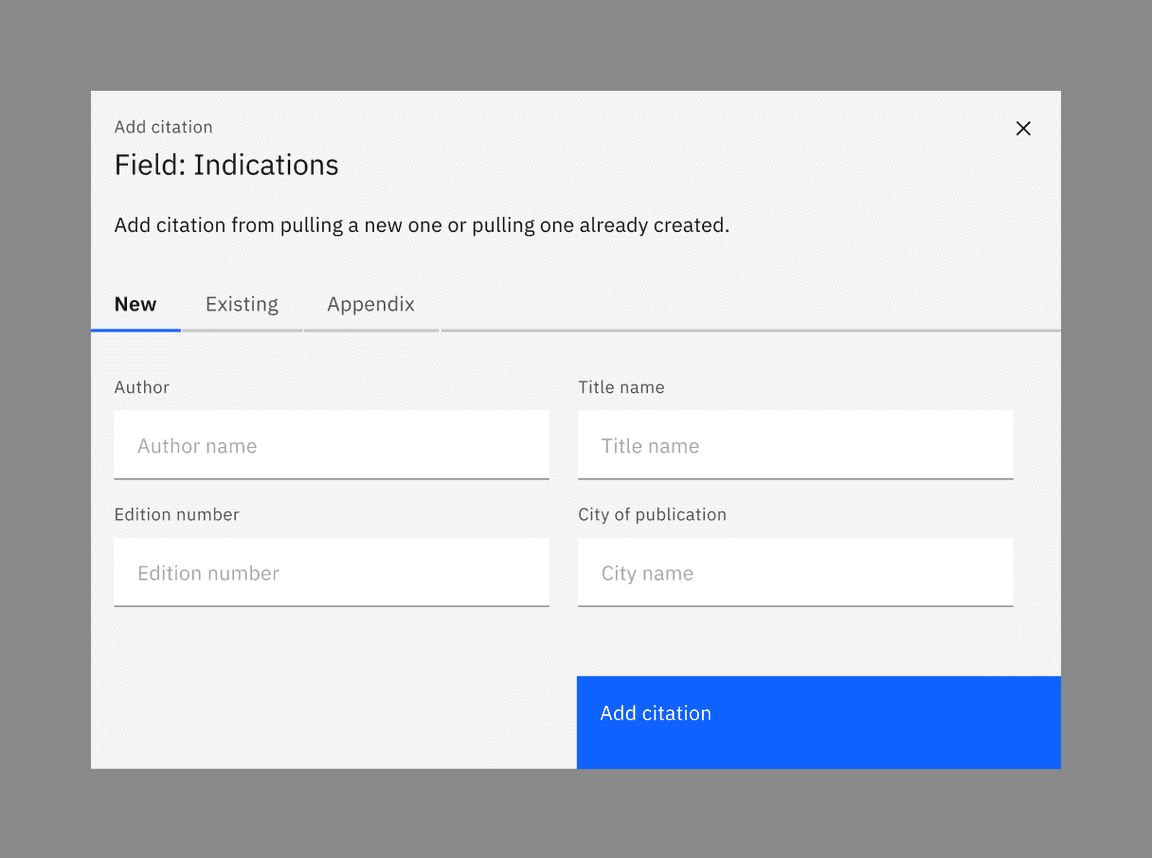 Contained tabs within a component